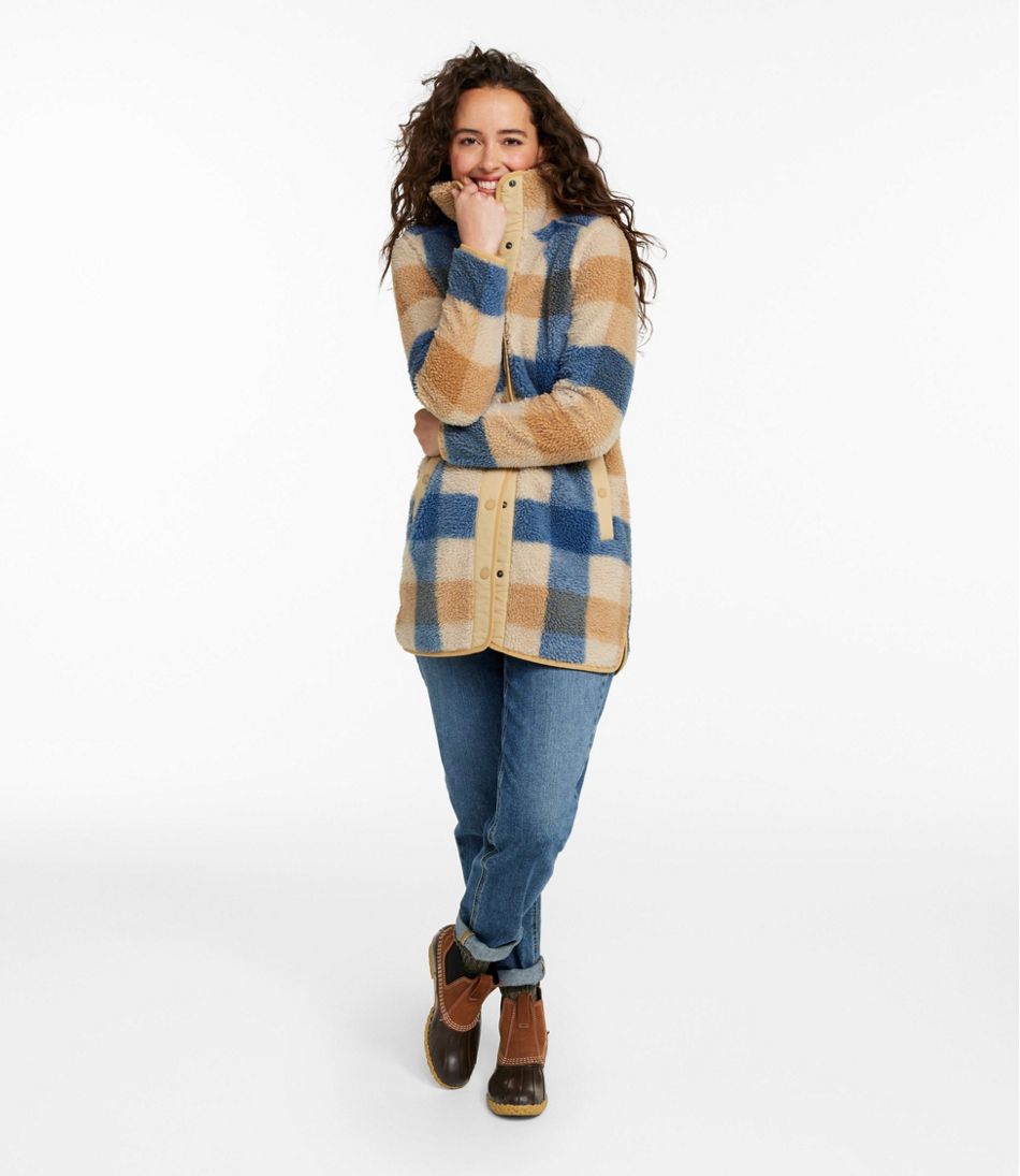 L.L.Bean Women's Bean's Sherpa Fleece Coat, Print CLOTHING|SALE