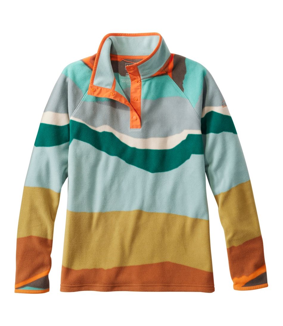 L.L.Bean Women's All Season Access Fleece Pullover, Print CLOTHING|SALE