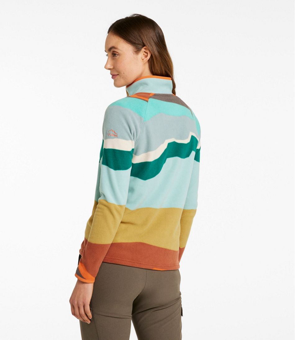 L.L.Bean Women's All Season Access Fleece Pullover, Print CLOTHING|SALE