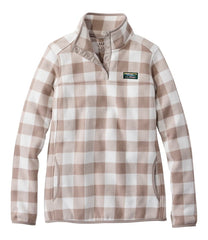 L.L.Bean Women's Sweater Fleece Pullover, Print CLOTHING