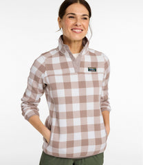 L.L.Bean Women's Sweater Fleece Pullover, Print CLOTHING