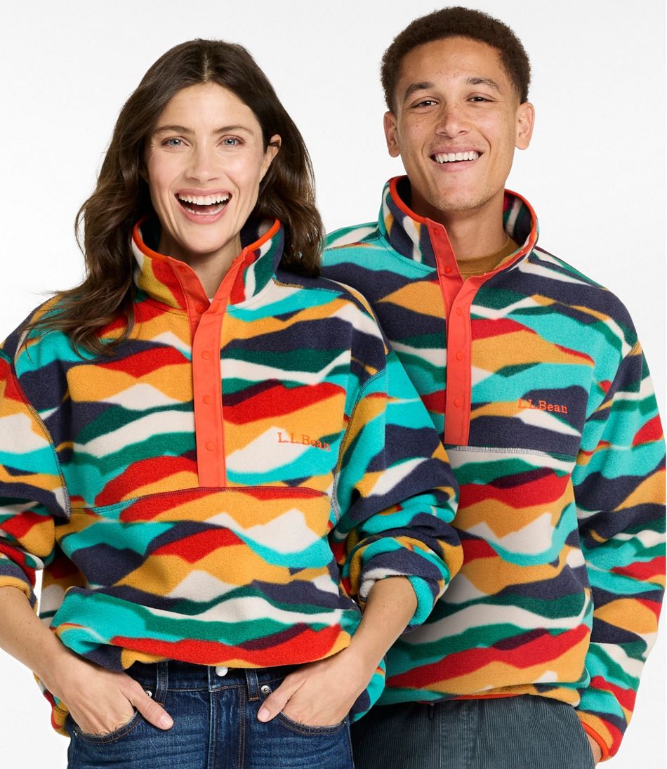L.L.Bean Adults' Bean's Classic Fleece Pullover, Print CLOTHING|SALE