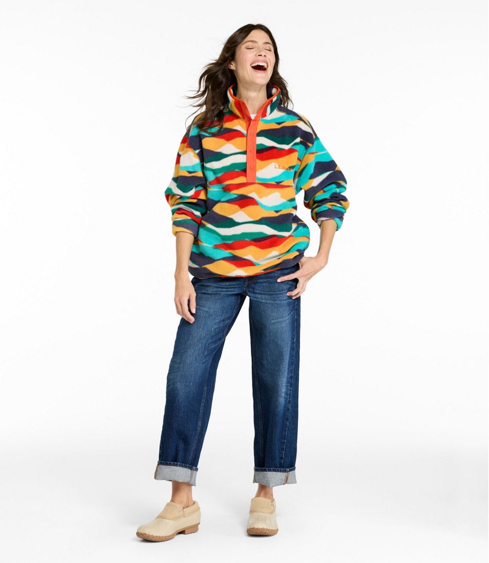 L.L.Bean Adults' Bean's Classic Fleece Pullover, Print CLOTHING|SALE