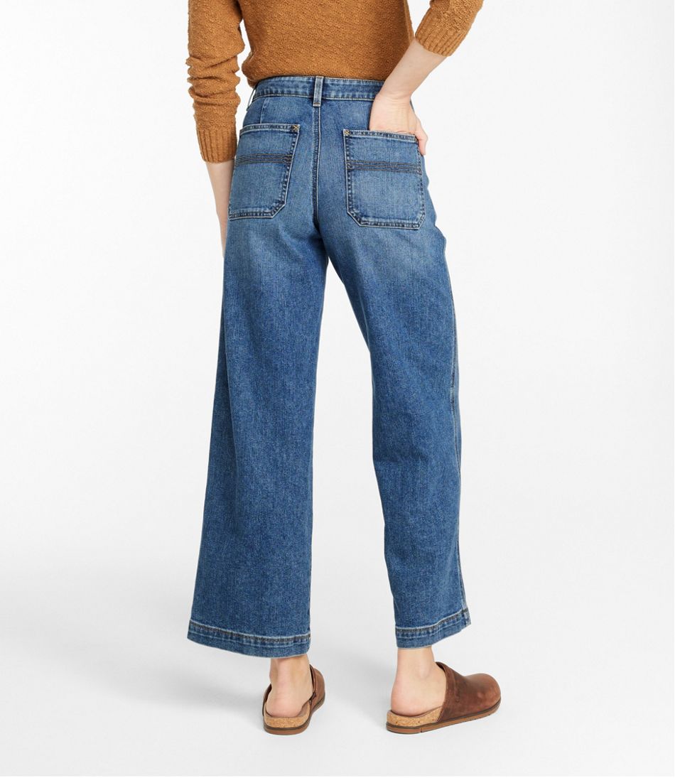L.L.Bean Women's 207 Vintage Jeans, High-Rise Wide-Leg CLOTHING