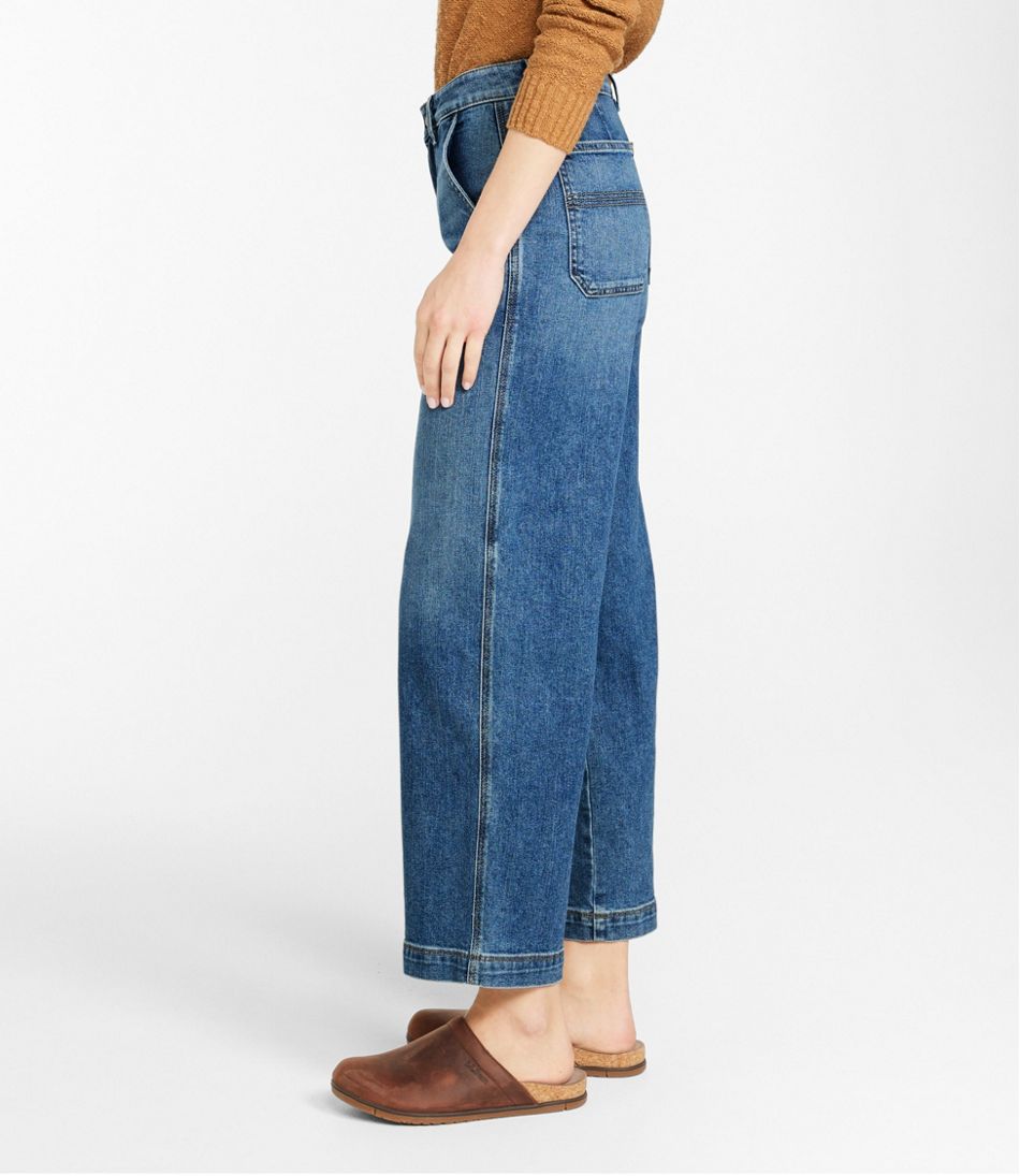 L.L.Bean Women's 207 Vintage Jeans, High-Rise Wide-Leg CLOTHING