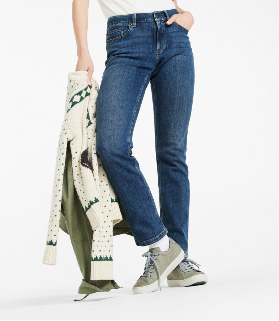 L.L.Bean Women's BeanFlex® Jeans, Mid-Rise Straight-Leg CLOTHING|SALE