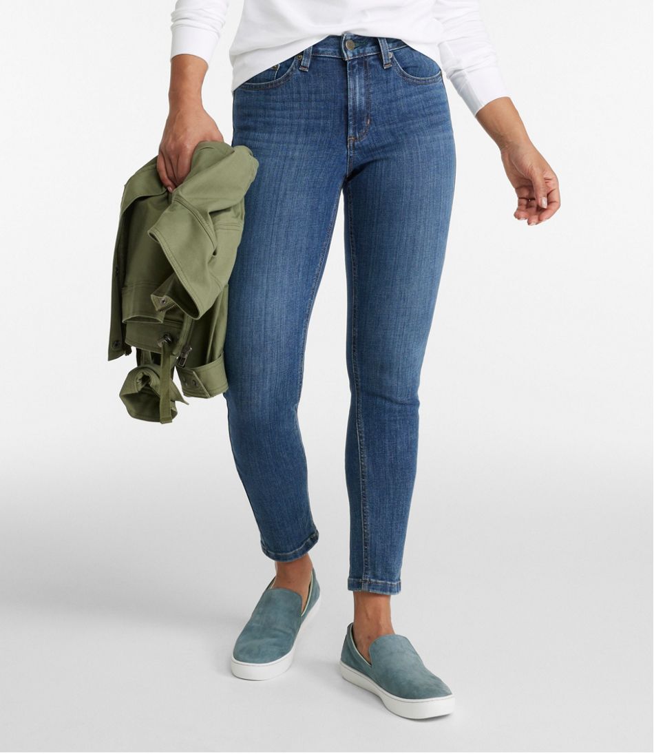 L.L.Bean Women's BeanFlex® Jeans, High-Rise Slim-Leg Ankle CLOTHING|SALE