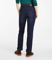 L.L.Bean Women's BeanFlex® Jeans, Mid-Rise Straight-Leg Lined CLOTHING|SALE