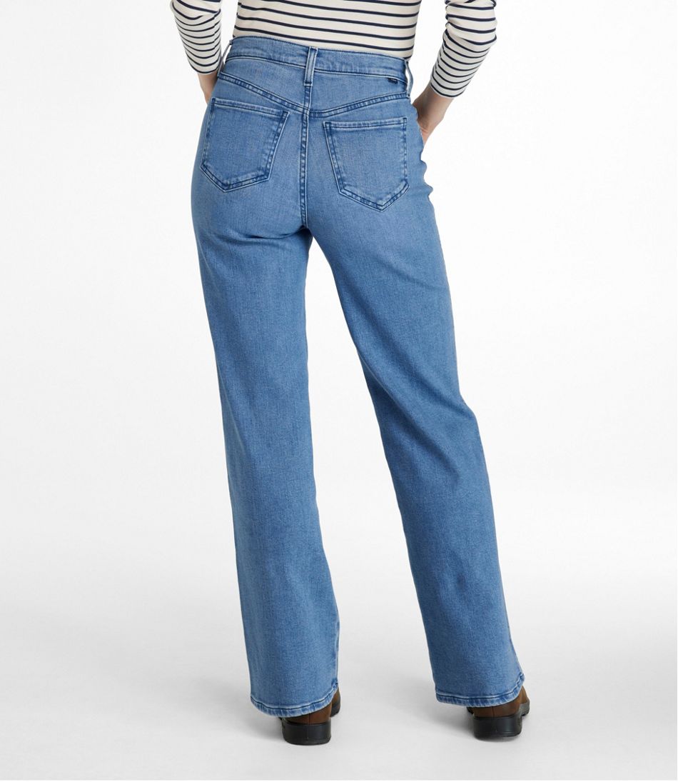 L.L.Bean Women's Everyday Stretch Jeans, High-Rise Relaxed Wide-Leg CLOTHING|SALE