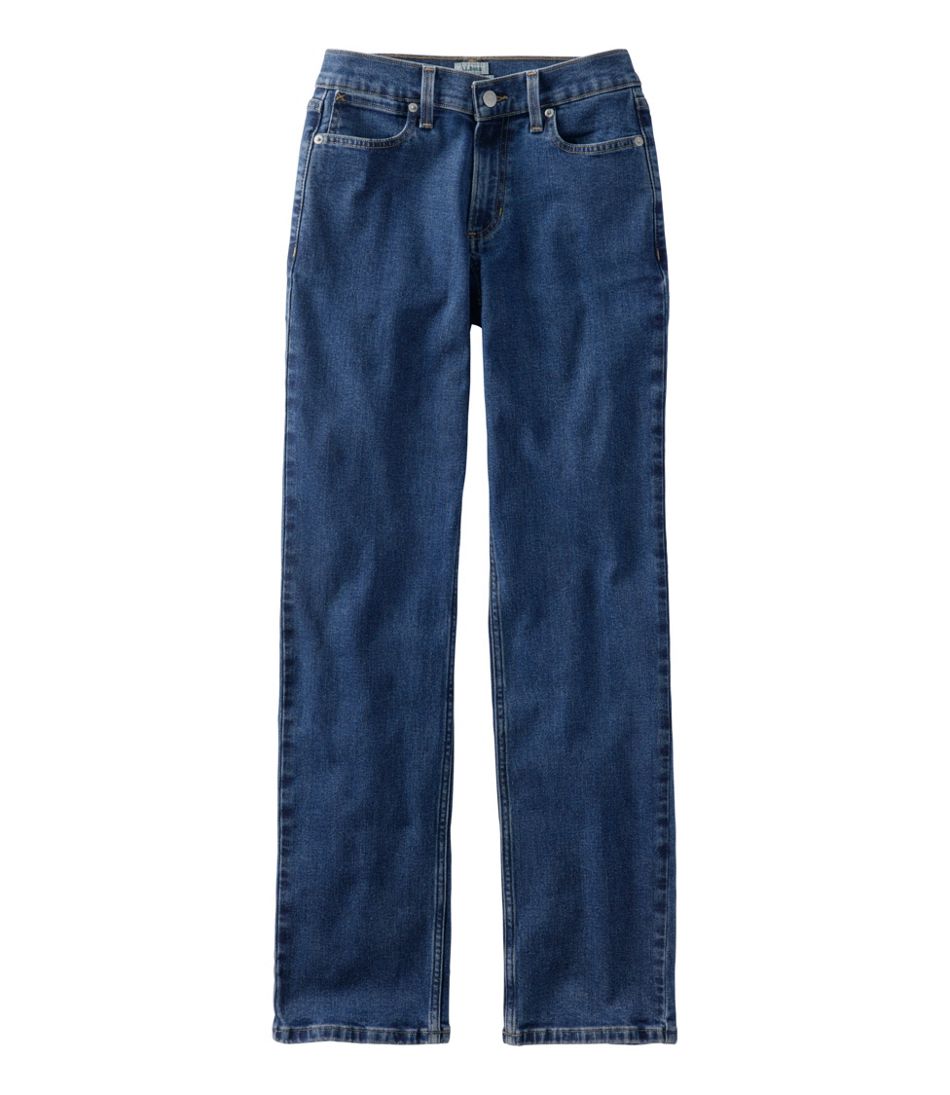 L.L.Bean Women's 207 Vintage Jeans, Mid-Rise Relaxed Straight-Leg CLOTHING
