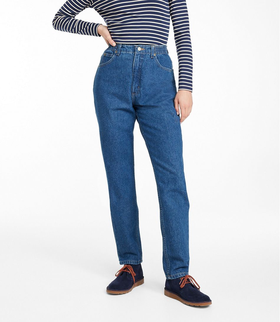 L.L.Bean Women's Double L® Jeans, Ultra High-Rise Comfort Waist Tapered Leg CLOTHING|SALE