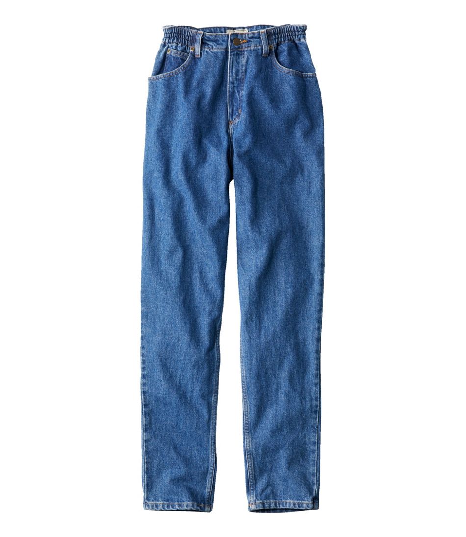 L.L.Bean Women's Double L® Jeans, Ultra High-Rise Comfort Waist Tapered Leg CLOTHING|SALE