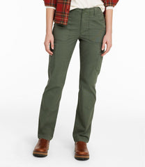 L.L.Bean Women's 207 Vintage Cotton Canvas Pants, Mid-Rise Straight-Leg Cargo CLOTHING|SALE