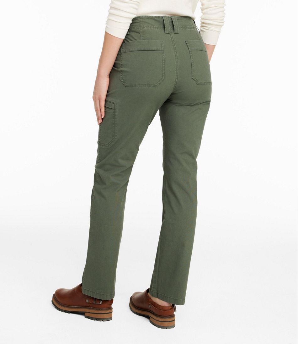 L.L.Bean Women's 207 Vintage Cotton Canvas Pants, Mid-Rise Straight-Leg Cargo CLOTHING|SALE