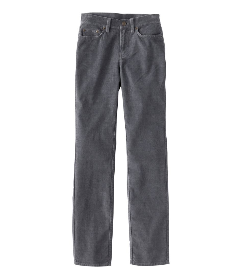 L.L.Bean Women's BeanFlex Five-Pocket Corduroy Pants, Mid-Rise Straight-Leg CLOTHING|SALE