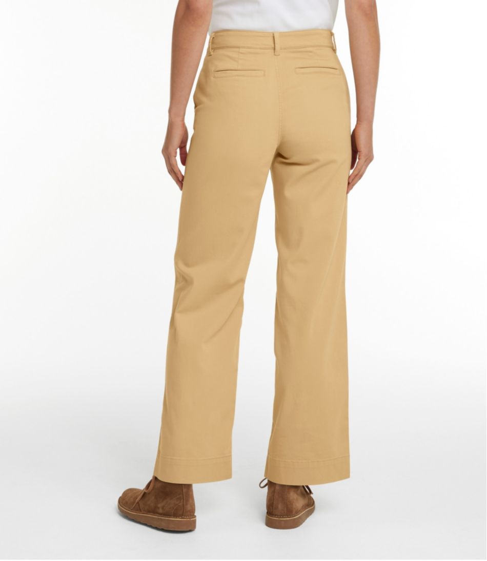 L.L.Bean Women's Comfort Stretch Pants, Mid-Rise Wide-Leg Chino CLOTHING|SALE