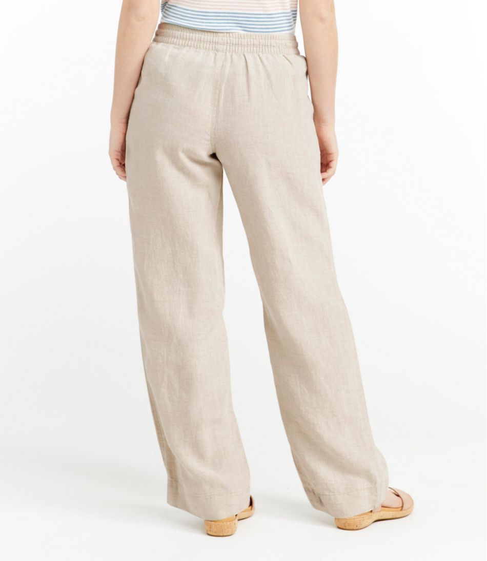 L.L.Bean Women's Premium Washable Linen Pull-On Pants CLOTHING