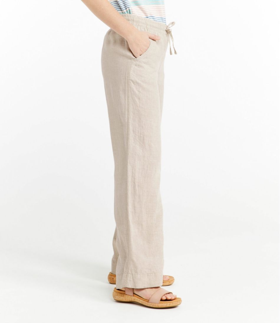 L.L.Bean Women's Premium Washable Linen Pull-On Pants CLOTHING