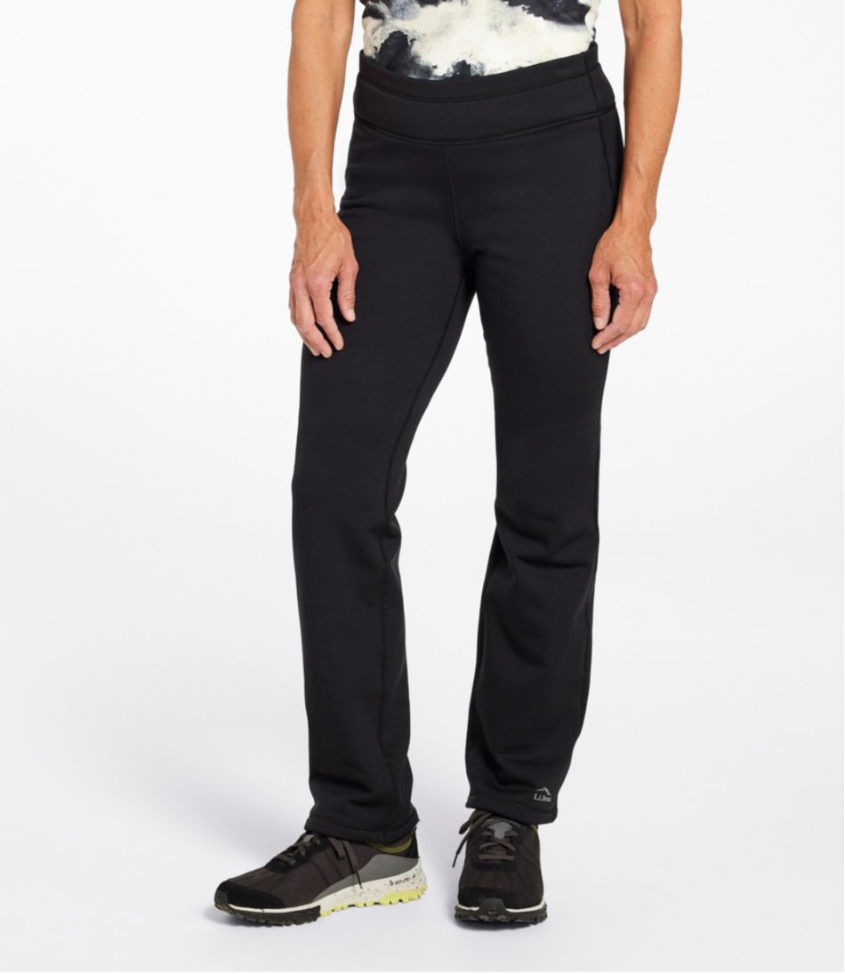 L.L.Bean Women's PrimaLoft ThermaStretch Fleece Pants, Mid-Rise Straight-Leg CLOTHING