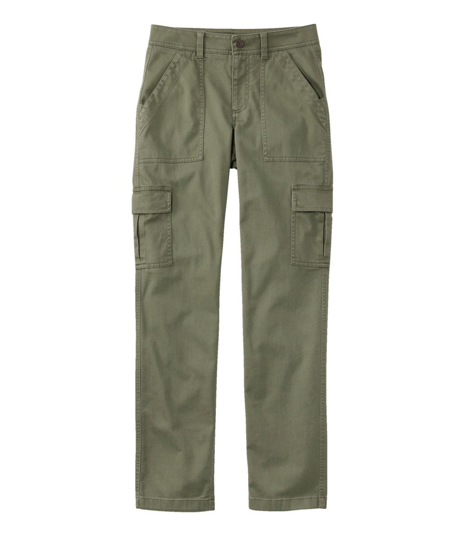 L.L.Bean Women's Comfort Stretch Pants, Mid-Rise Straight-Leg Cargo CLOTHING|SALE