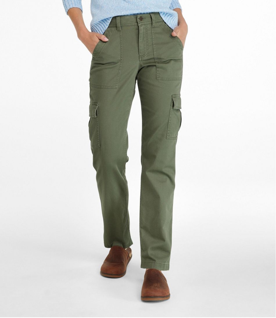 L.L.Bean Women's Comfort Stretch Pants, Mid-Rise Straight-Leg Cargo CLOTHING|SALE
