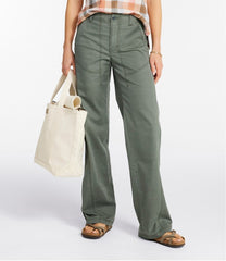 L.L.Bean Women's Signature Utility Pants, High-Rise Wide-Leg CLOTHING