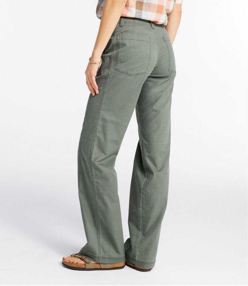 L.L.Bean Women's Signature Utility Pants, High-Rise Wide-Leg CLOTHING