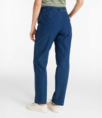 L.L.Bean Women's Perfect Fit Pants, Denim Straight-Leg Fleece-Backed CLOTHING|SALE