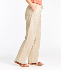 L.L.Bean Women's Sunwashed Canvas Pants, High-Rise Straight-Leg CLOTHING