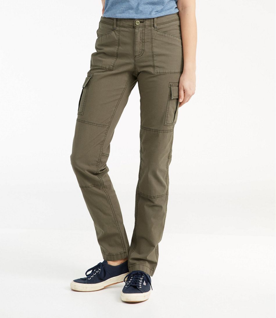 L.L.Bean Women's Stretch Canvas Cargo Pants, Mid-Rise Straight-Leg CLOTHING|SALE