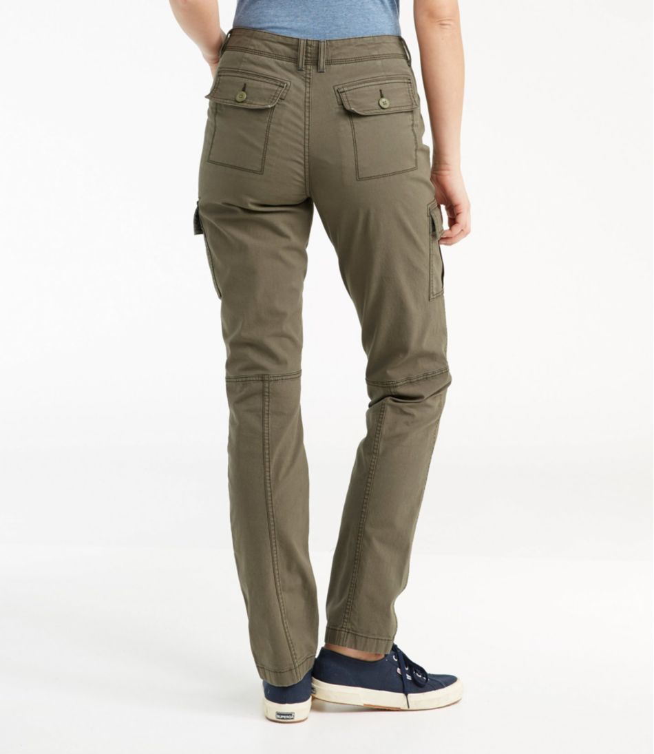 L.L.Bean Women's Stretch Canvas Cargo Pants, Mid-Rise Straight-Leg CLOTHING|SALE