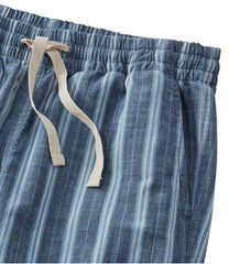 L.L.Bean Women's Lakewashed Pull-On Chinos, Mid-Rise Wide-Leg Stripe Chambray CLOTHING|SALE