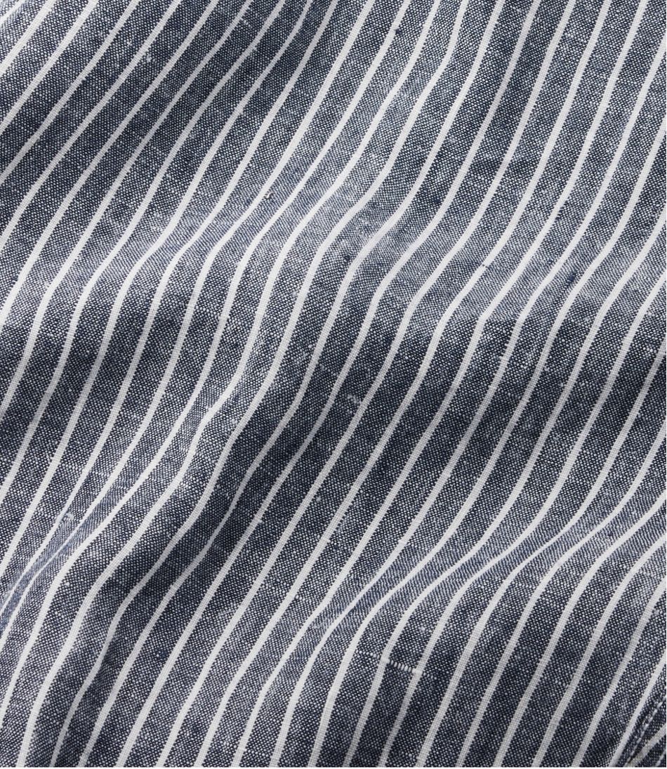 L.L.Bean Women's Premium Washable Linen Pull-On Pants, Stripe CLOTHING|SALE