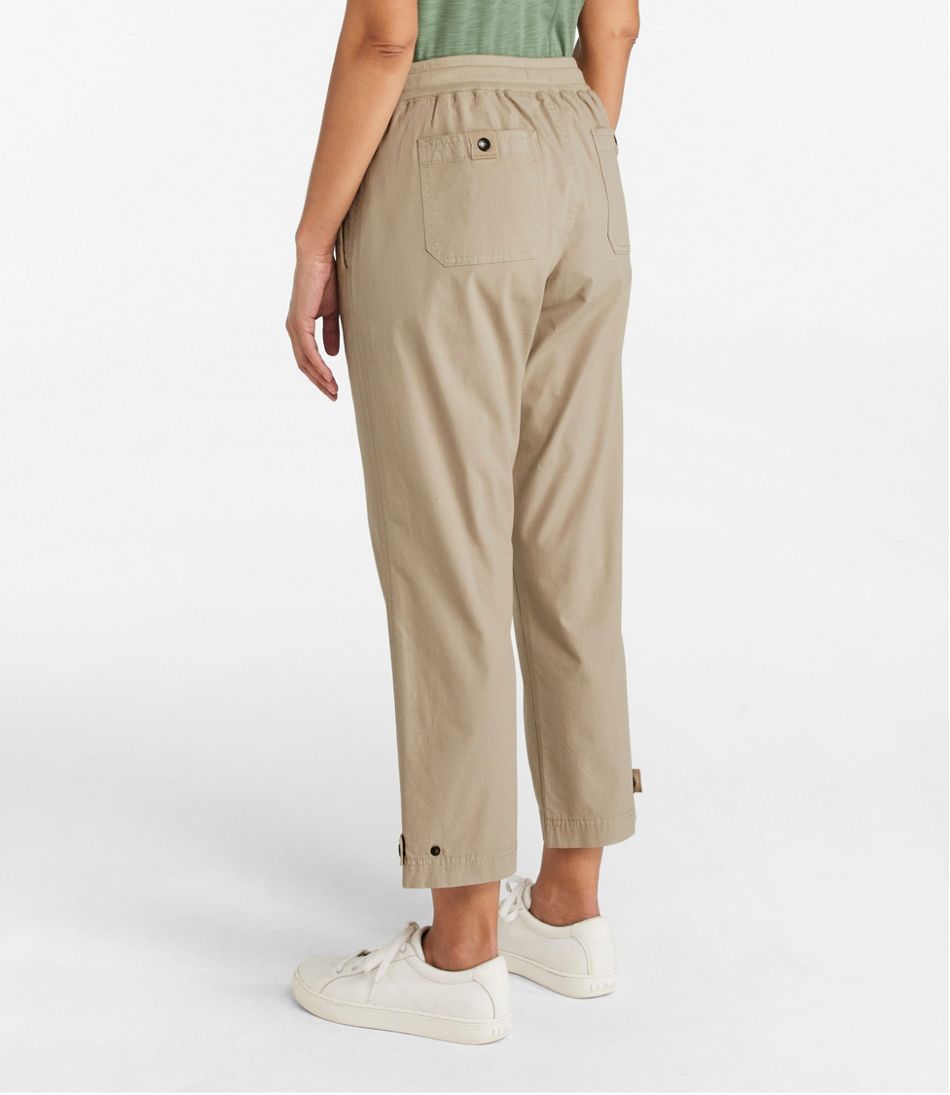 L.L.Bean Women's Stretch Ripstop Pull-On Capri Pants, Slim-Leg CLOTHING