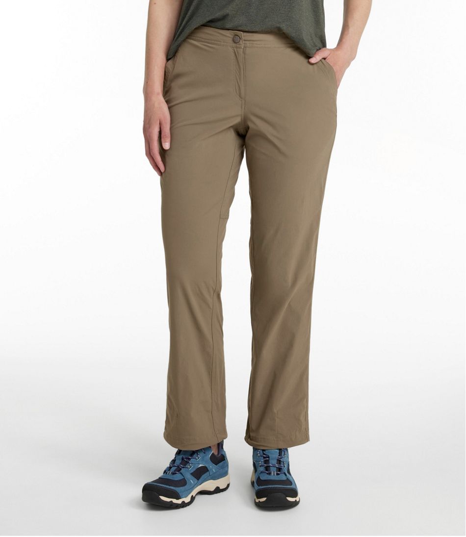 L.L.Bean Women's Water-Repellent Comfort Trail Pants, Mid-Rise Straight-Leg CLOTHING|SALE