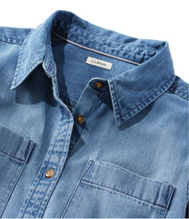 L.L.Bean Women's L.L. Bean Heritage Washed Denim Shirt Dress CLOTHING
