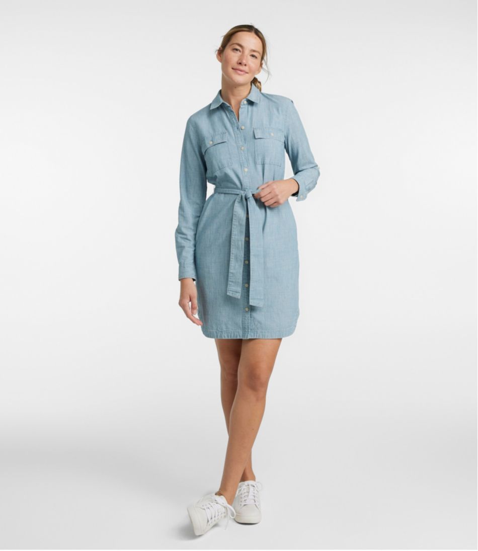 L.L.Bean Women's Signature Camp Shirt Dress, Button-Front CLOTHING|SALE
