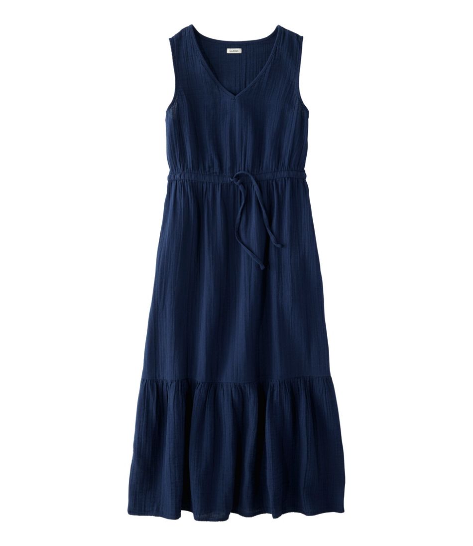 L.L.Bean Women's Cloud Gauze Midi Dress CLOTHING