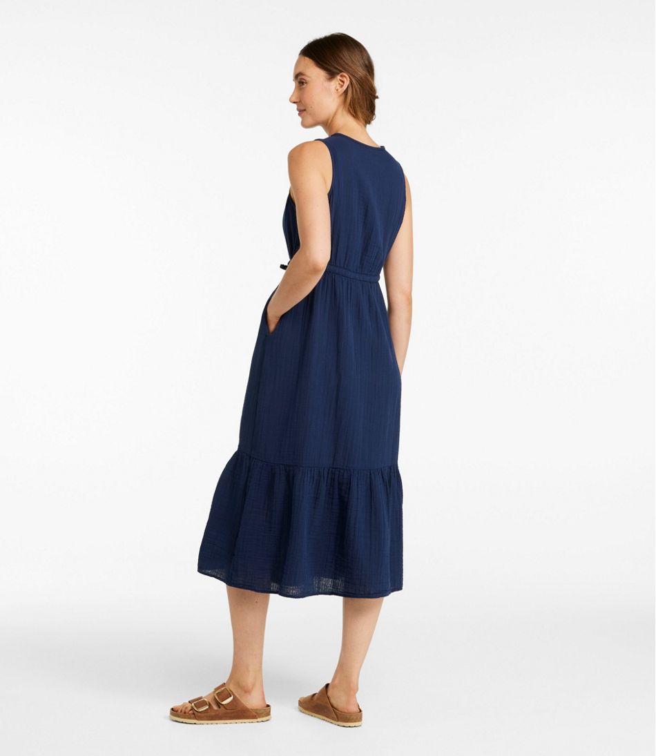 L.L.Bean Women's Cloud Gauze Midi Dress CLOTHING