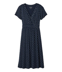 L.L.Bean Women's Summer Knit Dress, Short-Sleeve Print CLOTHING|SALE