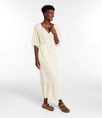 L.L.Bean Women's Signature Castine Cotton Popover Dress CLOTHING