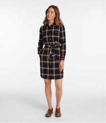 L.L.Bean Women's Signature Camp Flannel Shirt Dress, Button-Front CLOTHING|SALE