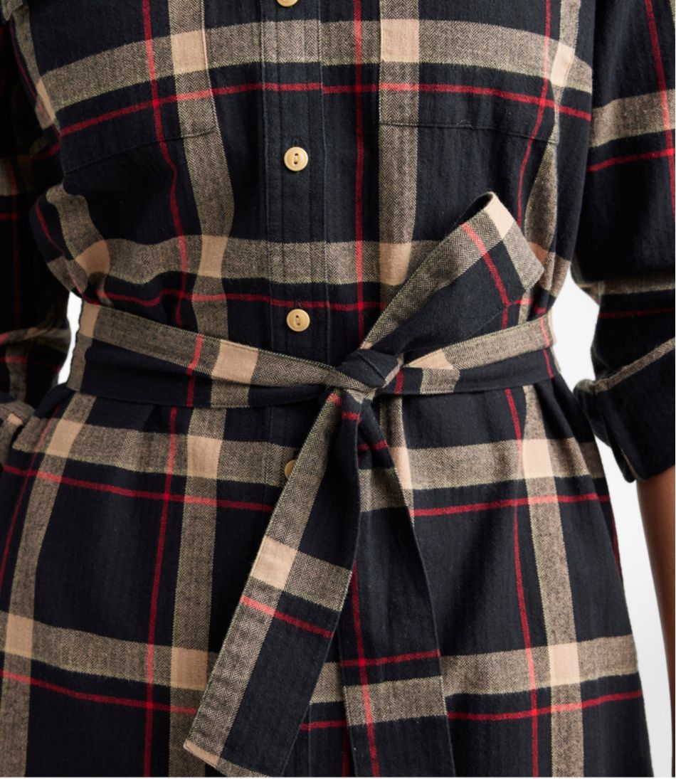 L.L.Bean Women's Signature Camp Flannel Shirt Dress, Button-Front CLOTHING|SALE