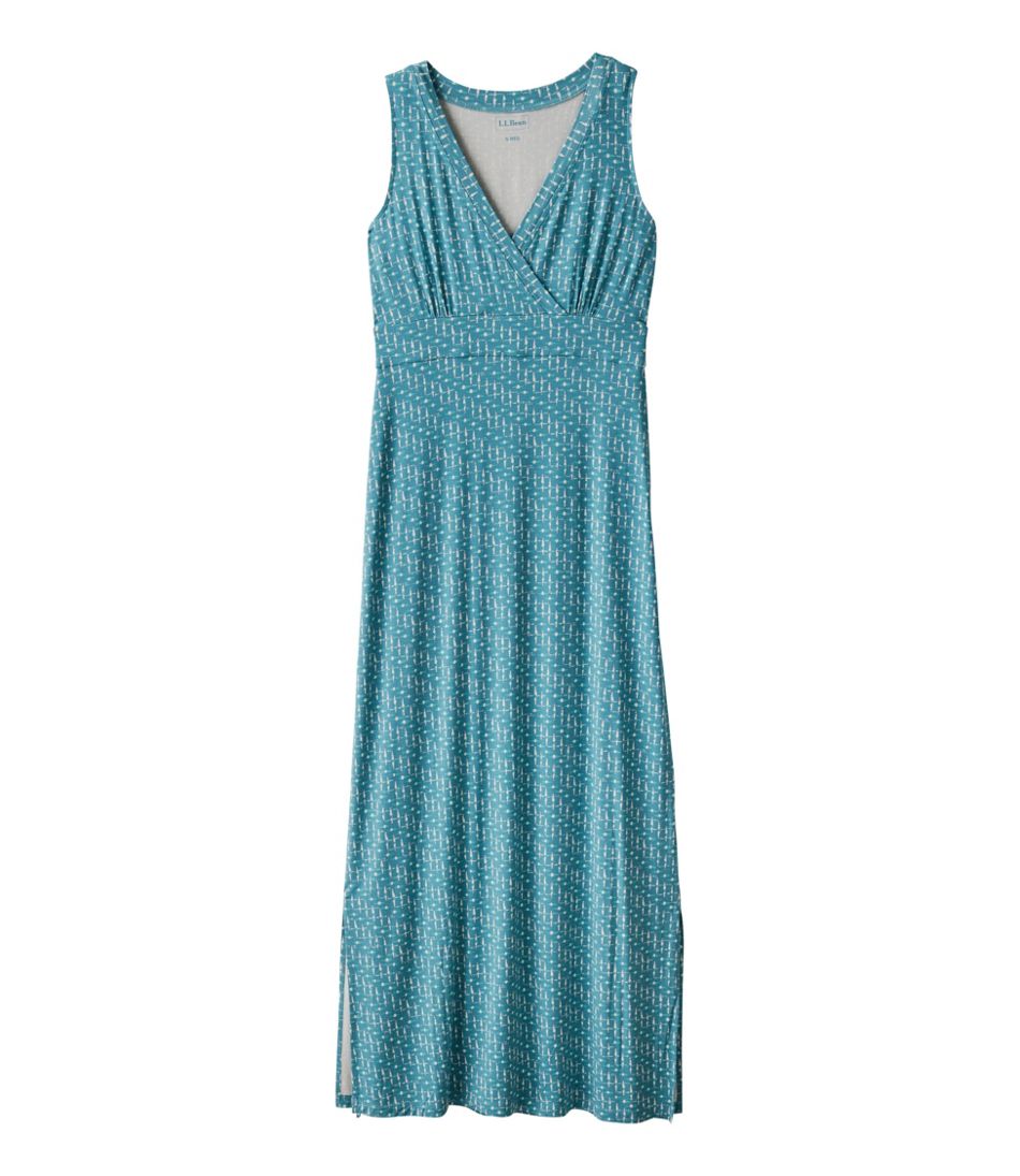 L.L.Bean Women's Summer Knit Maxi Dress, Print CLOTHING
