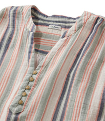 L.L.Bean Women's Cloud Gauze Short-Sleeve Shift Dress, Stripe CLOTHING