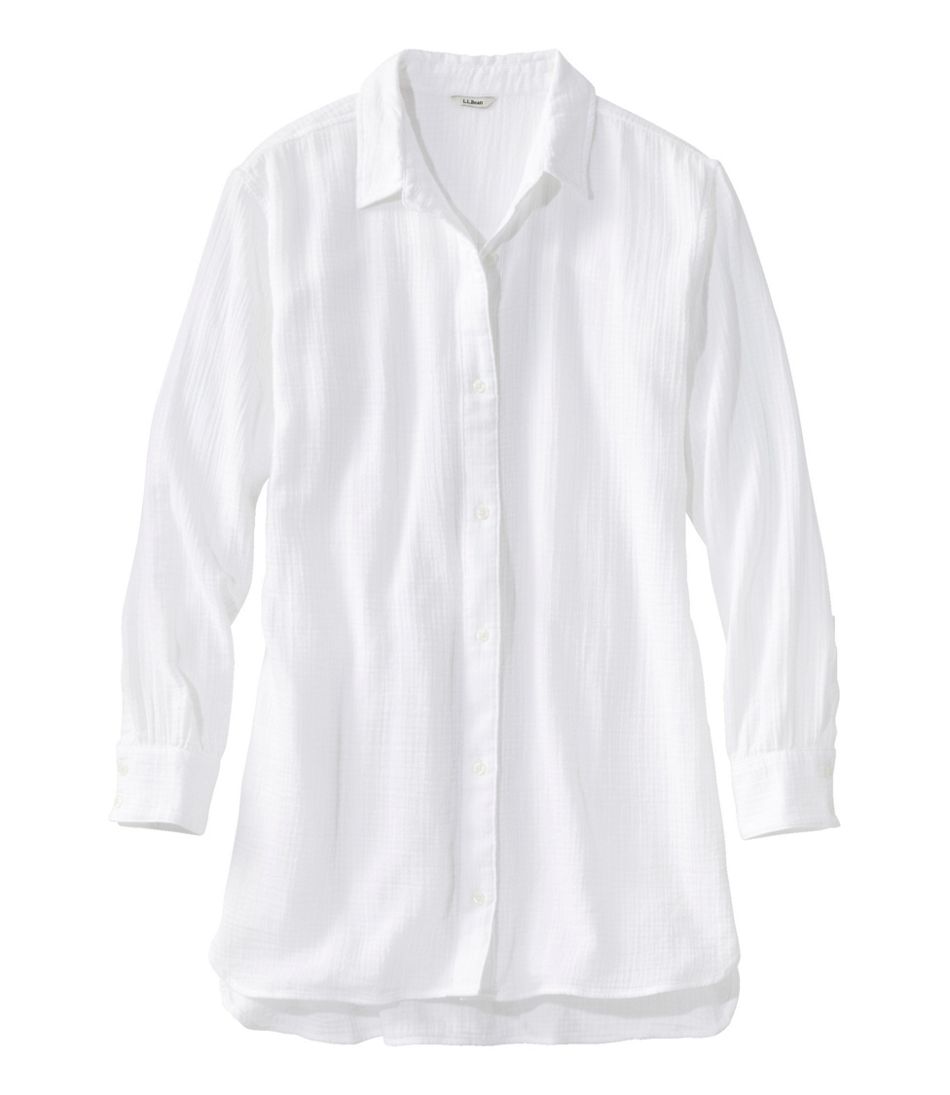 L.L.Bean Women's Cloud Gauze Cover-Up Shirt CLOTHING|SALE