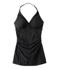 L.L.Bean Women's Shaping Swimwear, Clasp Halter Dress CLOTHING