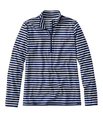 L.L.Bean Women's SunSmart® UPF 50+ Sun Shirt, Quarter-Zip Stripe CLOTHING