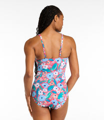 L.L.Bean Women's BeanSport Swimwear, Squareneck Tanksuit Print CLOTHING|SALE