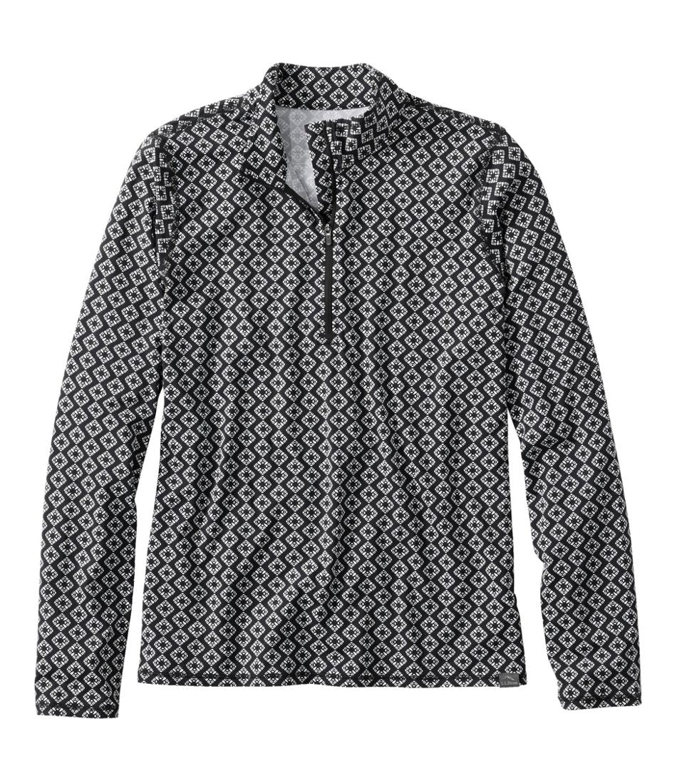 L.L.Bean Women's SunSmart® UPF 50+ Sun Shirt, Quarter-Zip Print CLOTHING|SALE